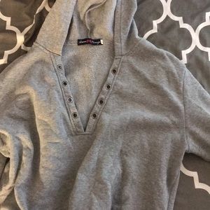 Grey sweater crop top